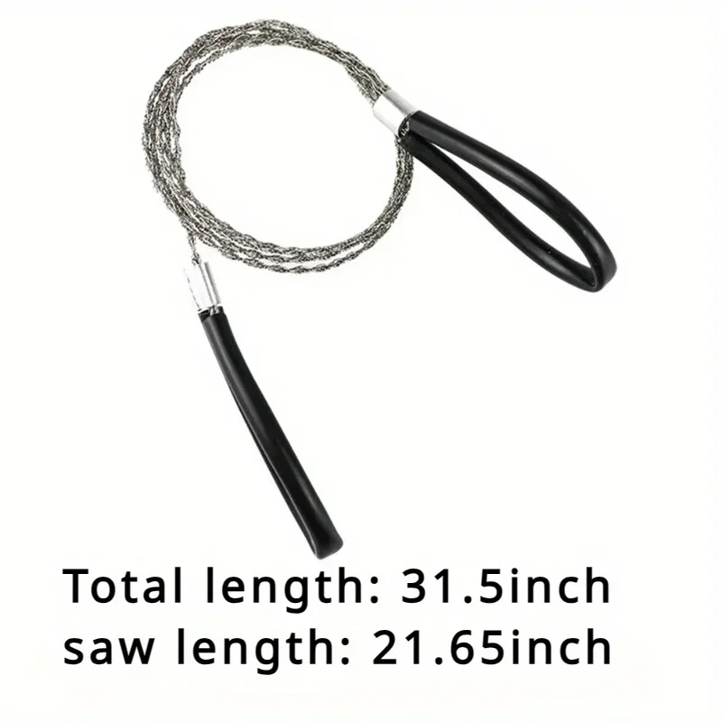 1 Stück Tragbare Edelstahl-Drahtsäge mit Fingergriff, Taschen-Handkettensäge für Camping, Wandern und Notfälle – Detail 7