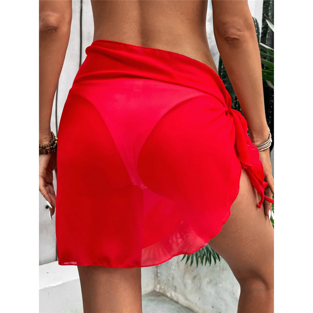 XS - L Sexy Sommer 3D Blumen Chiffon Sarong Pareo Strandkleid Strandmode Strandbekleidung Strandüberwurf Cover-ups Damen V5960 – Detail 11