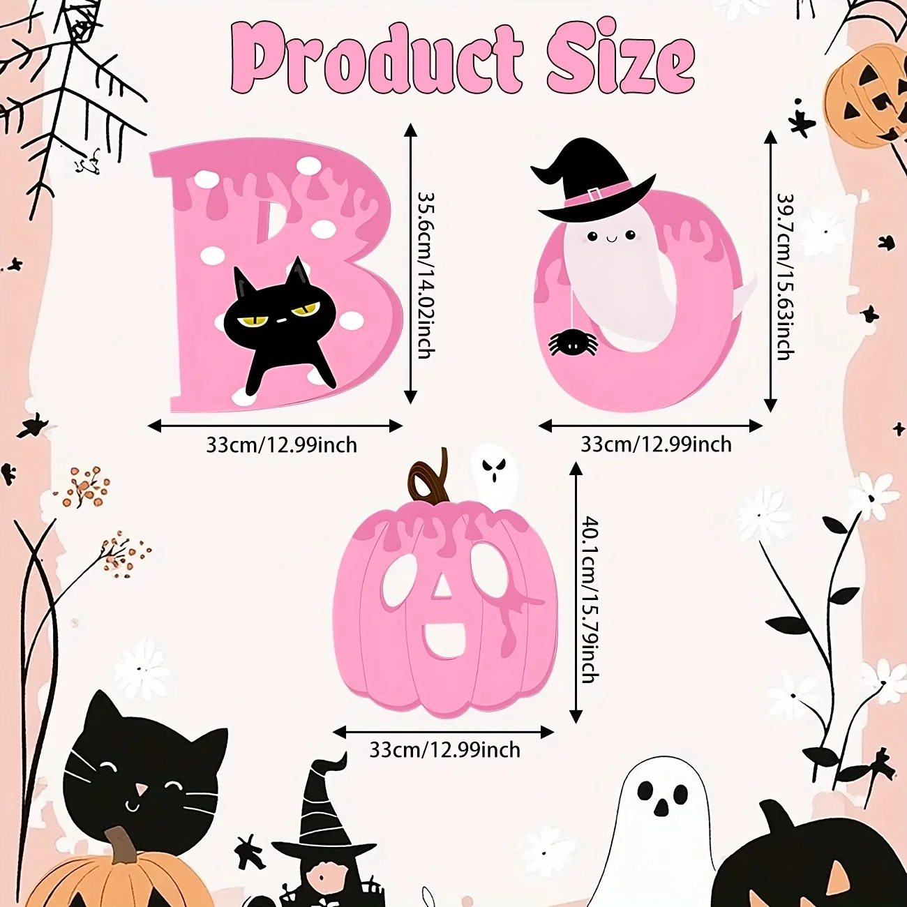 زينة الهالوين في الهواء الطلق علامات ساحة الهالوين الوردي سعيد BOO يوم علامات ساحة الهالوين مع حصص اليقطين الوردي La