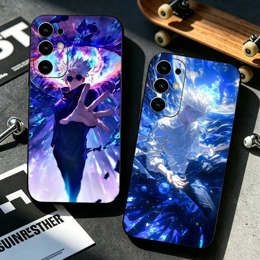 J-Jujutsu Satoru-Z Gojo Anime Phone Case For Samsung S25,S24,S21,S22,S23,S30,Ultra,S20,Plus,Fe,Lite,Note,10,Black Cover