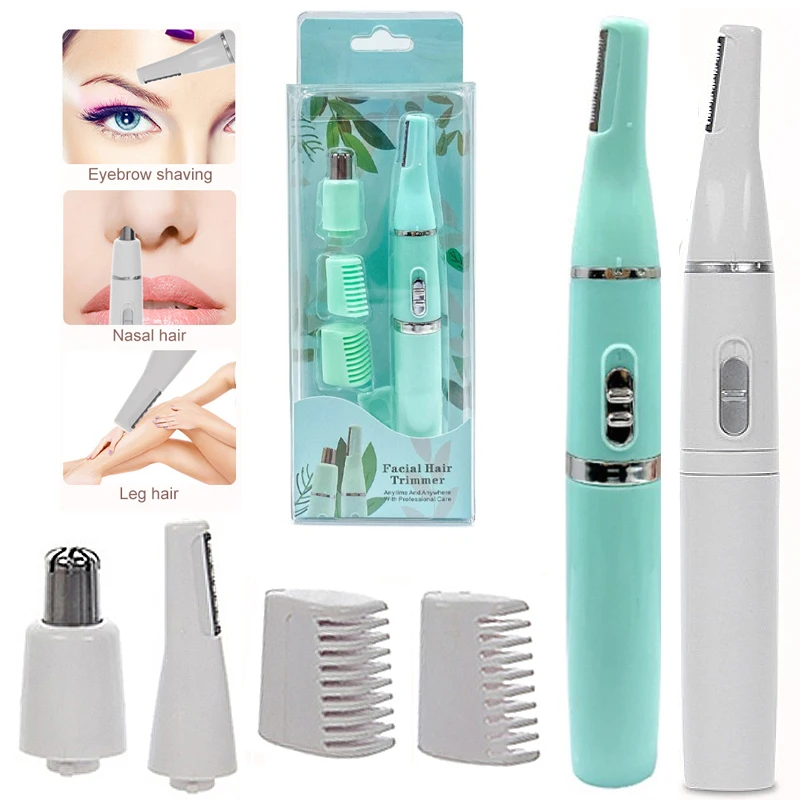 

4 In 1 Head Battery-Powered Hair Clipper Nose Hair Trimmer For Women Men Ear Hair Eyebrows Beard Nose Hair removal