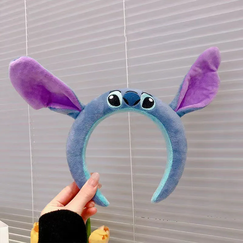 Disney Stitch Plush Headband Cartoon Anime Stitch Soft Fashion Woman Head Band Hair Bands Head Hoop Hair Acessaries Girls Gifts