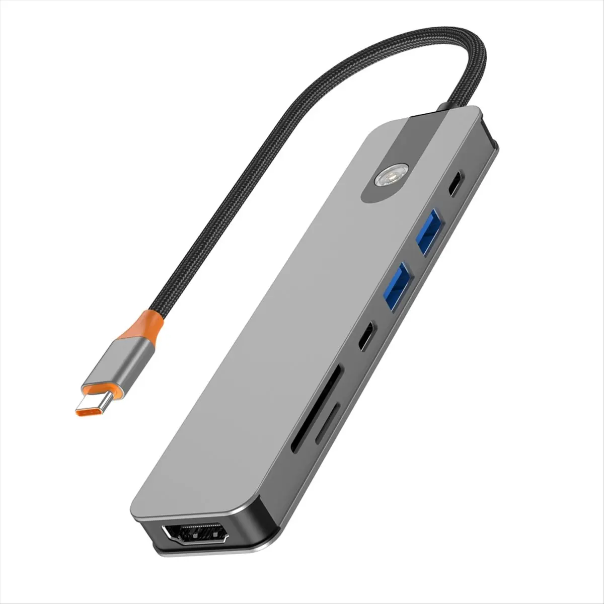 Okay 7-in-1 USB-C Hub Type-C Splitter 4K Docking Station HDMI-Compatible USB3.0 PD SD/TF for Laptop Macbook IPad