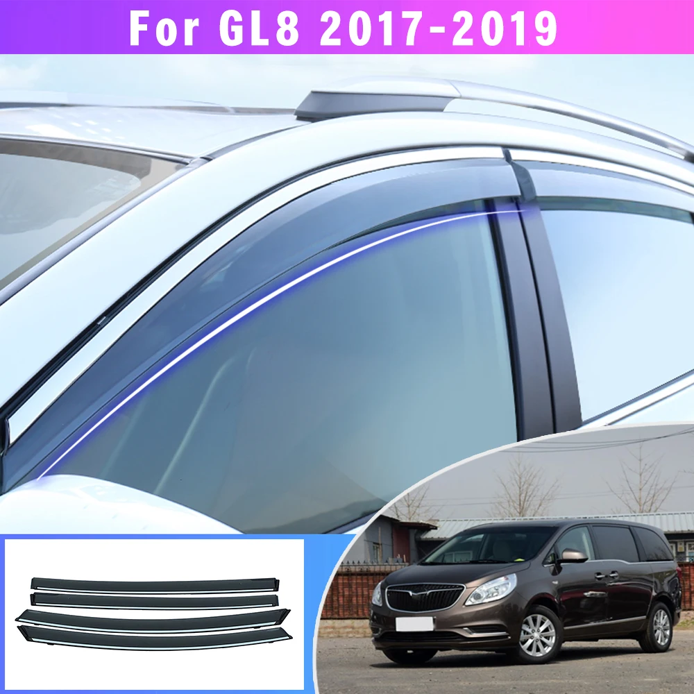 

Window Weather Shield For Buick GL8 2017 2018 2019 Awnings Deflector Guard Car Styling Auto Accessories 4pcs Sun Rian Visor