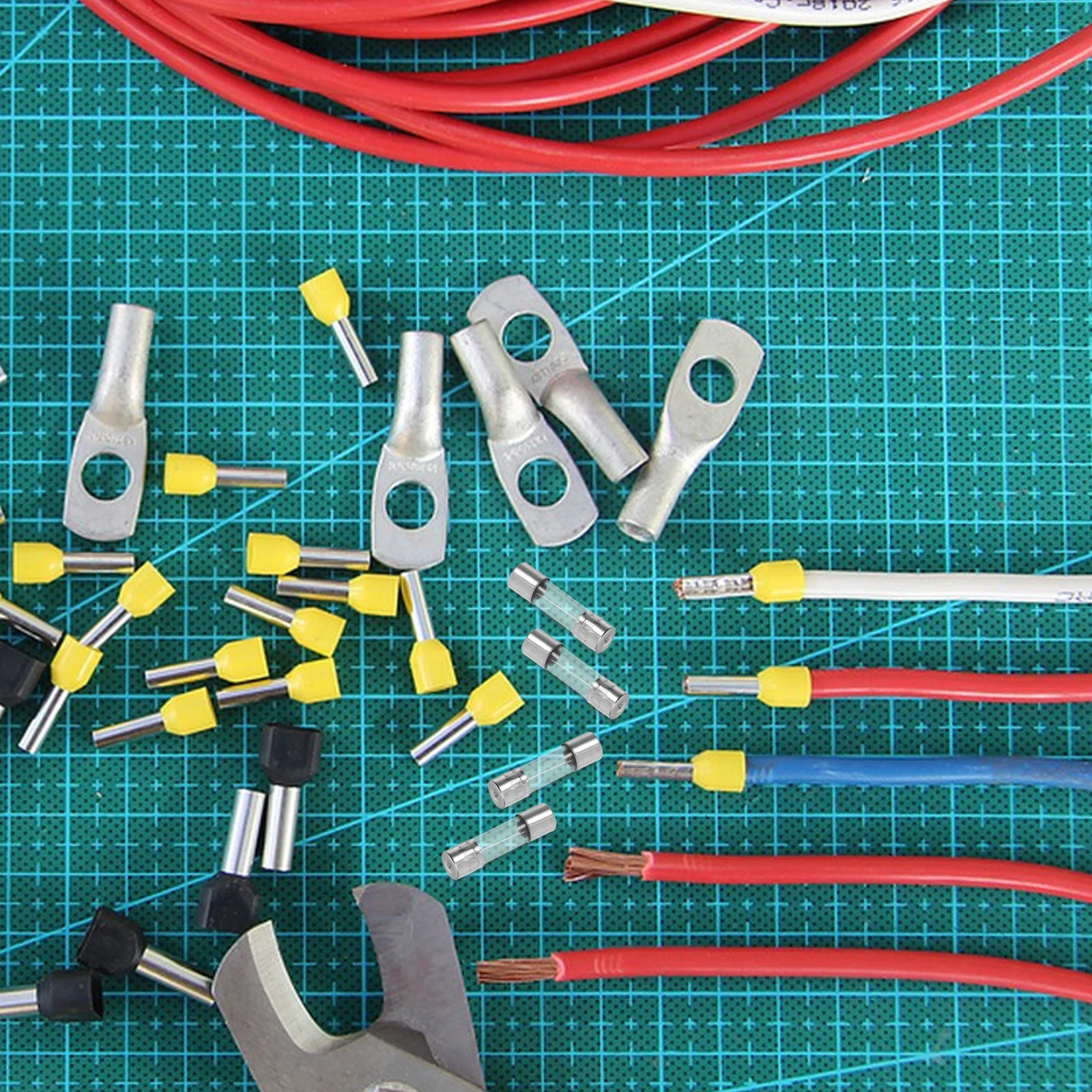 20 قطعة 125 فولت 5x20 مللي متر الزجاج فيوز سريع المفعول الميكروويف الحماية الحرارية استبدال عدة الأجهزة المنزلية سلامة الميكروويف فيوز