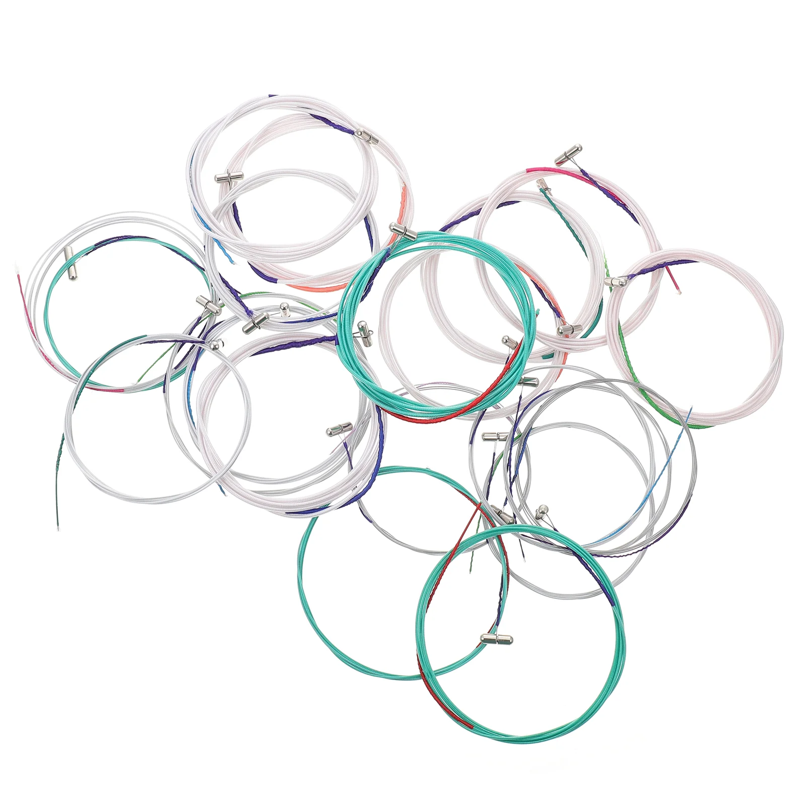 21pcs Professional Guzheng Strings Music Wire Sturdy Strings Guzheng Strings (Assorted Color) Practical Guzheng Strings