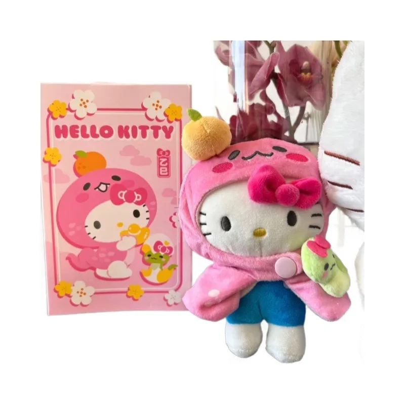 Anime Cartoon Sanrio Snake Year HelloKitty Plush Doll Keychain Pendant Girls Backpack Kitty Plush Toy Cute Gift Pendent Doll