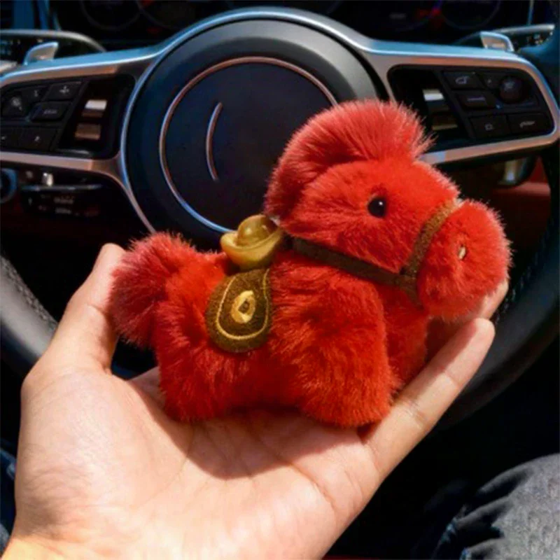 พวงกุญแจรูปม้าปีใหม่พร้อมเชือกแขวน