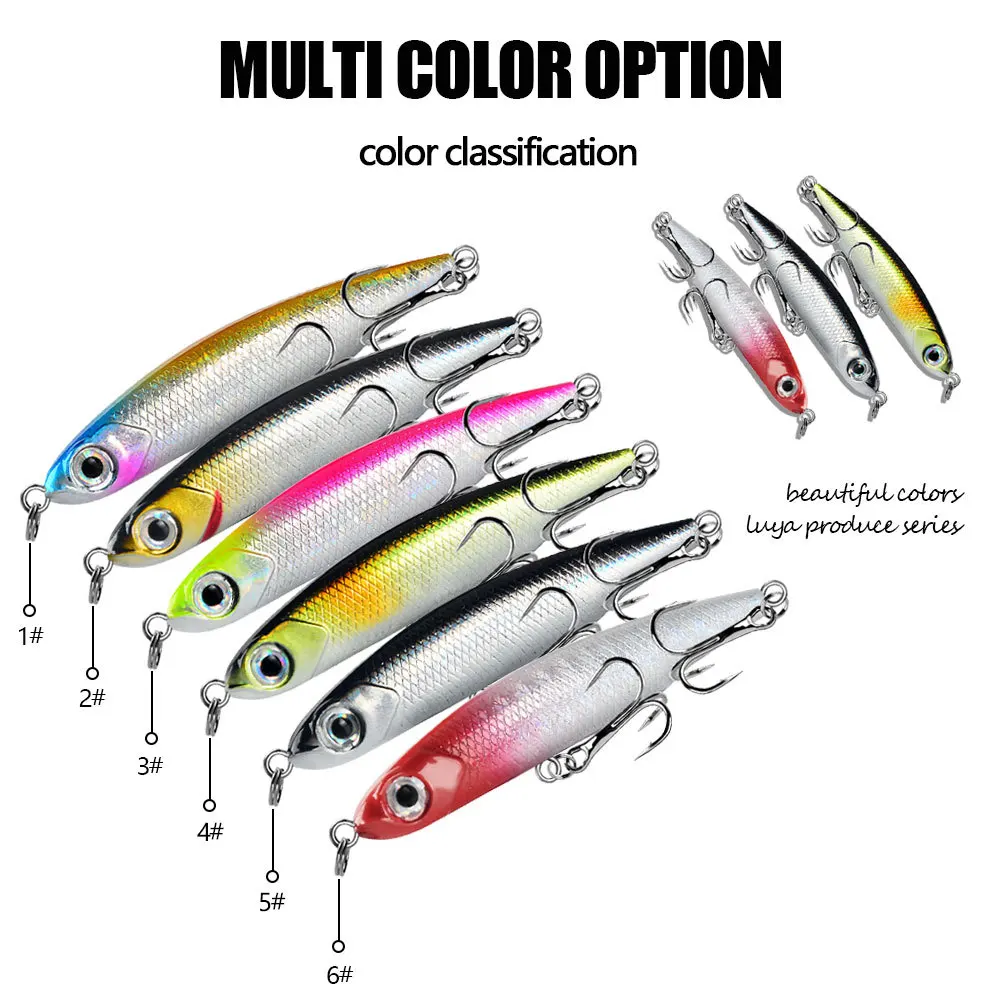 Sinking Pencil Fishing Lure With Treble Hooks Mini Hard Bait Swimbait Fishing Equipment Artificial Baits Pencil Lure