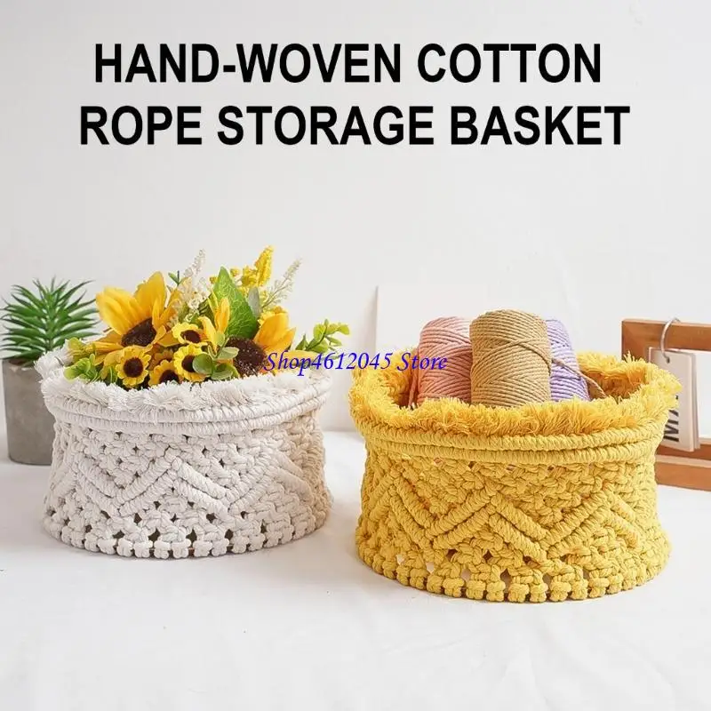 

L69A Handmade Cotton Rope Storage Baskets for Organization Functional Containers