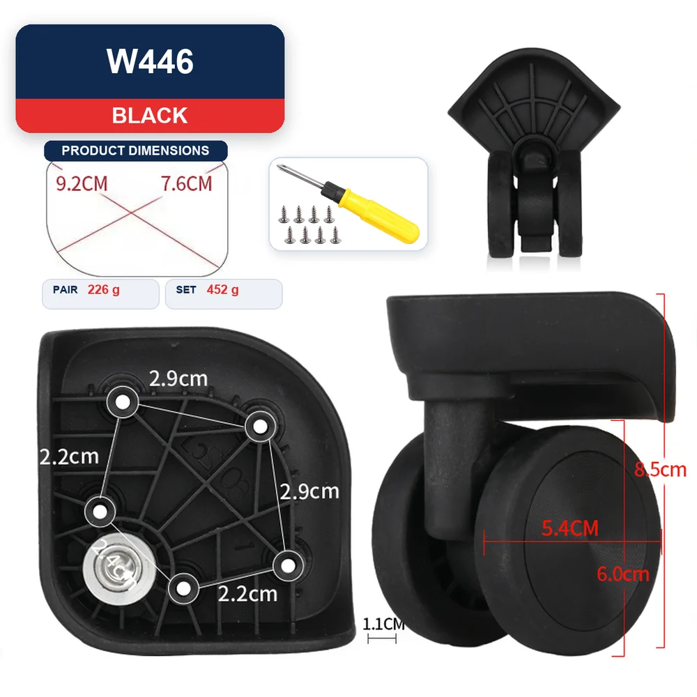 Replacement Luggage Wheel For Mixi Durable Wear Resistant Silent Smooth Rolling Easy Installation Caster Repair Part