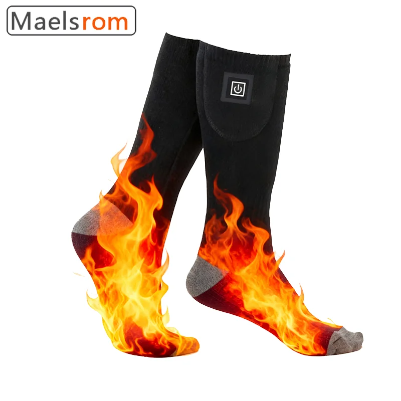 

Носки с электрическим подогревом, теплые термоноски с перезаряжаемой батареей для мужчин и женщин, зимние виды спорта на открытом воздухе, катание на лыжах, пеший туризм