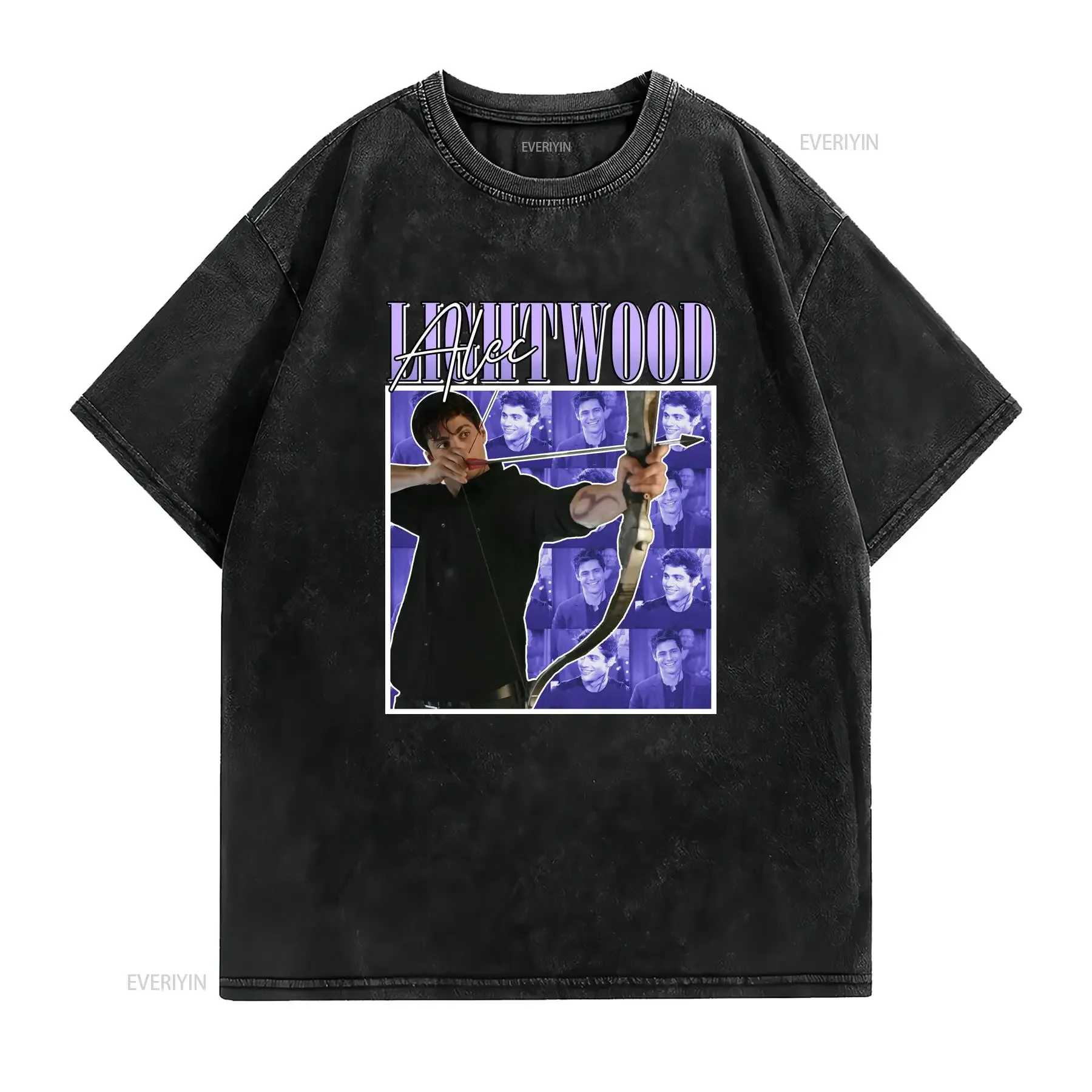 Alec Lightwood 90 s Vintage T Shirt long or short sleeves vintage Washed fashion Stylish Versatile Breathable Comfortable view 2