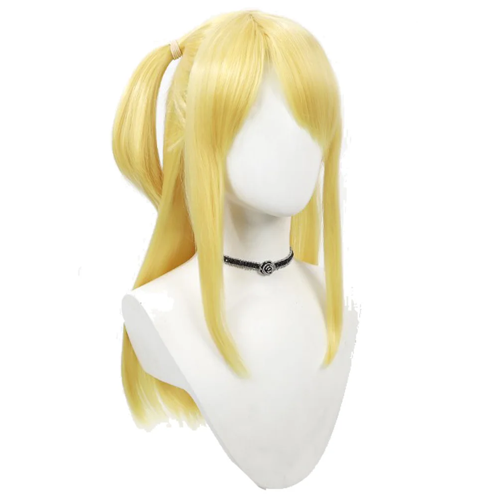 Lucy Cosplay Heartfilia Pruiken Anime Feeën Roleplay Kostuum Accessoires Gele Pruik Hoofddeksel Vrouwen Halloween Pak Prop