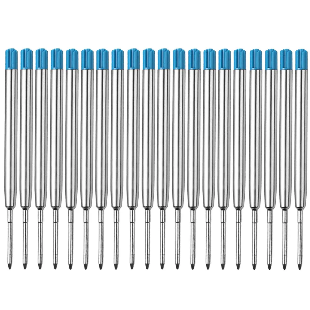20Pcs Gel Ink Pen Refills Universal Metal Tip 1Mm Writing Leakproof Replacement for Standard Gel Pens Sketching