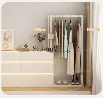HJ new modern simple floor-to-ceiling coat rack master bedroom high-end integrated bedside hanger