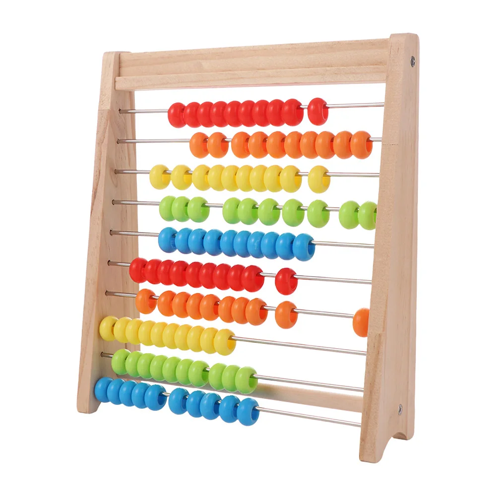 Calculating Beads Wooden Educational Counting Colorful Beads Counting Math Learning Montessori Puzzle