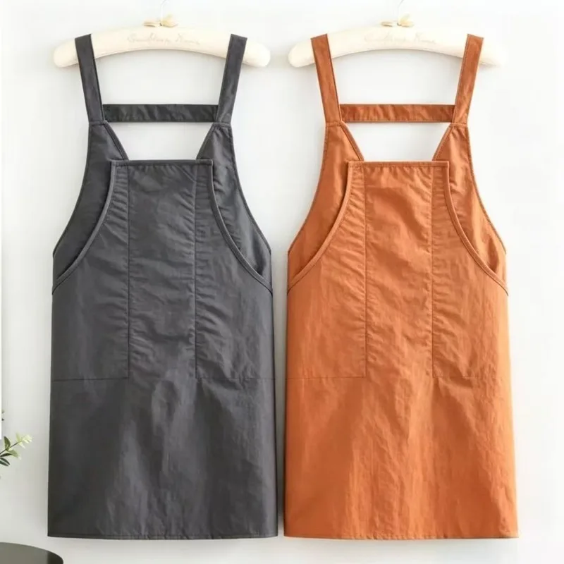 Kitchen Work Apron Men Women Simple Adult Waterproof Oilproof Environmentally Friendly Breathable Work Restaurant Home Cooking