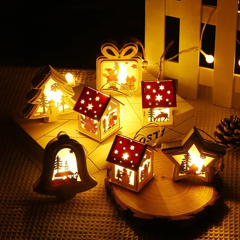 

Christmas Decoration Supplies Light-up Snow House Cabin Christmas Tree Decoration Hanging DIY Gift Window Ornaments 2025 New