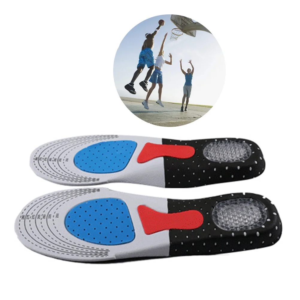 

1Pair Lightweight Eva Shock Absorption Breathable Insole Sports Insert Shoe Pad Size S 35-40 Black Comfortable Basketball Arch