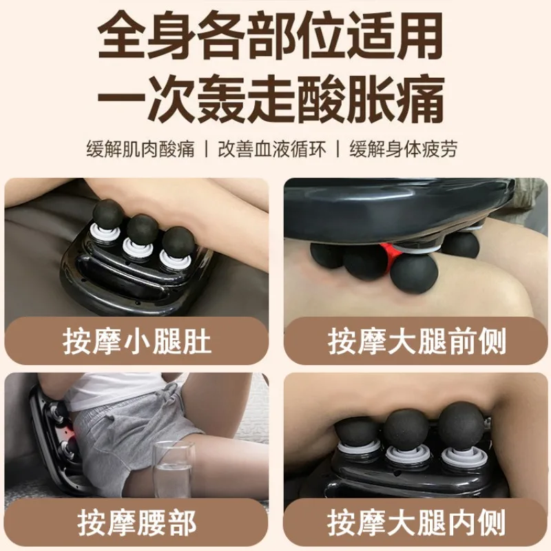 Everbright Store Multi-head Fascia Gun Professional Grade High Frequency Vibration Muscle Massager Waist Back Massage Gun