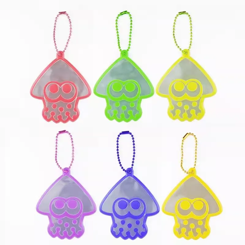 Splatoon2 Octopus Reflective Pendant Splatoon Peripheral Decoration Anime Figure Model Keychain Children\'s Toy Gift