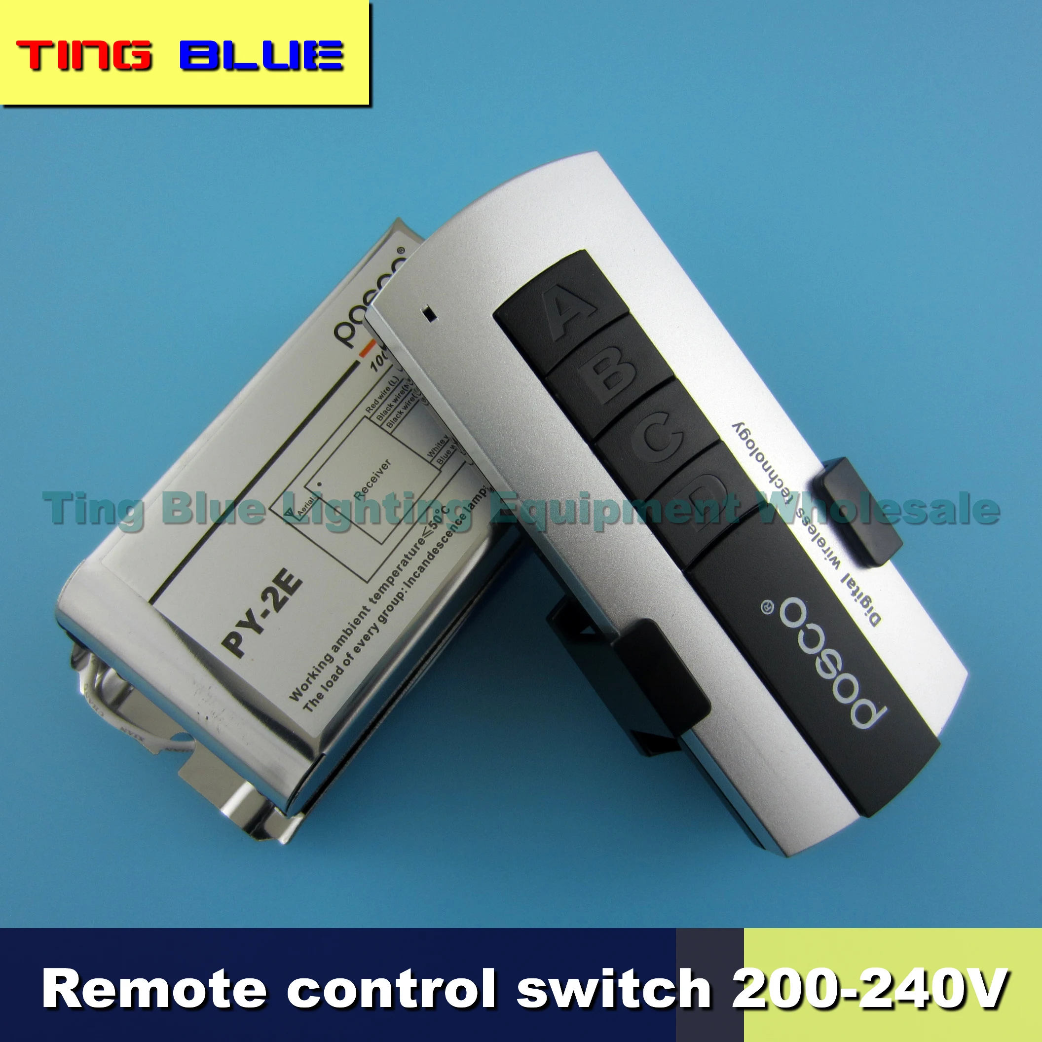 Smart two or three way remote control switch hotel room bedroom lamp remote control elderly room LED light controller PY-2EPY-7E