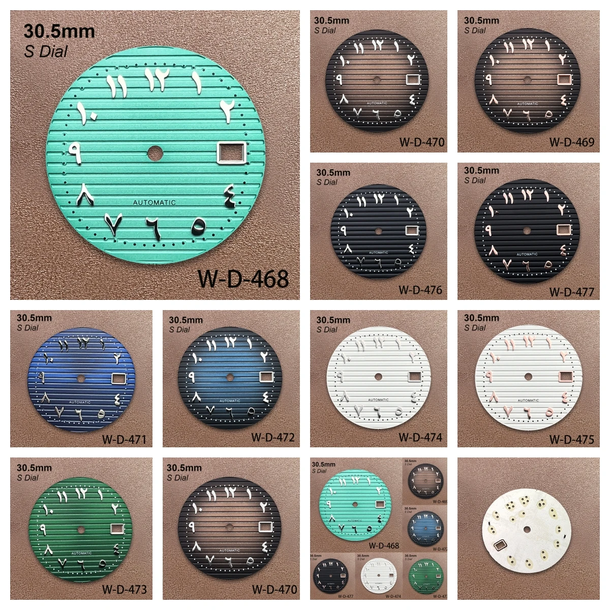 

30.5mm S Logo Arab Dial Suitable For NH35 Janpan Movement Green Luminous High Quality Watch Modification Accessories