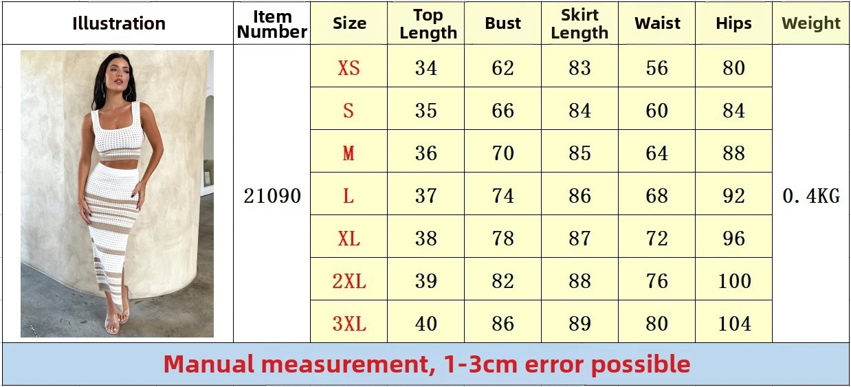 European And American Women's Summer Sleeveless Vest And Split Striped Skirt Knitted Suit Sexy Casual Ensemble