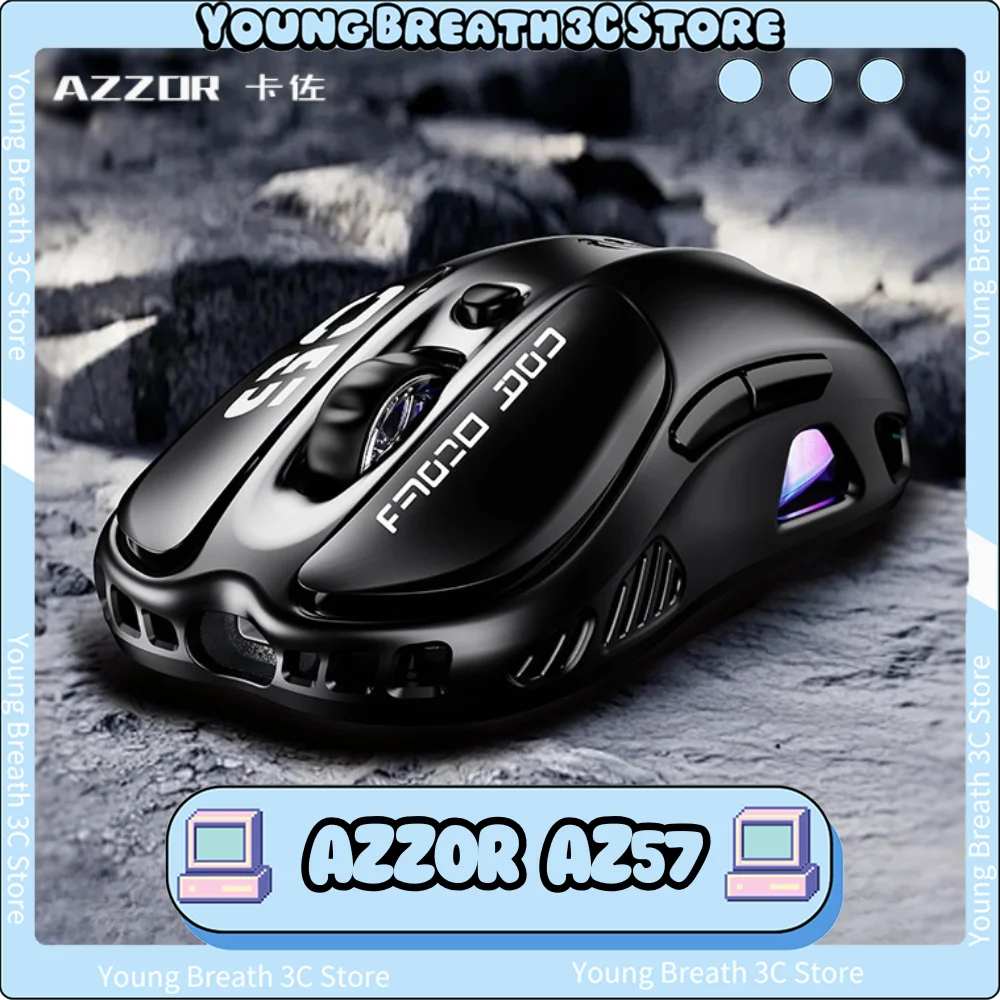 

AZZOR AZ57 Mouse PAW3311 3Mode Wireless 2.4G Mouse Lightweight 12000dpi Office Gaming Mice Accessory Laptop Custom Mouse Gifts