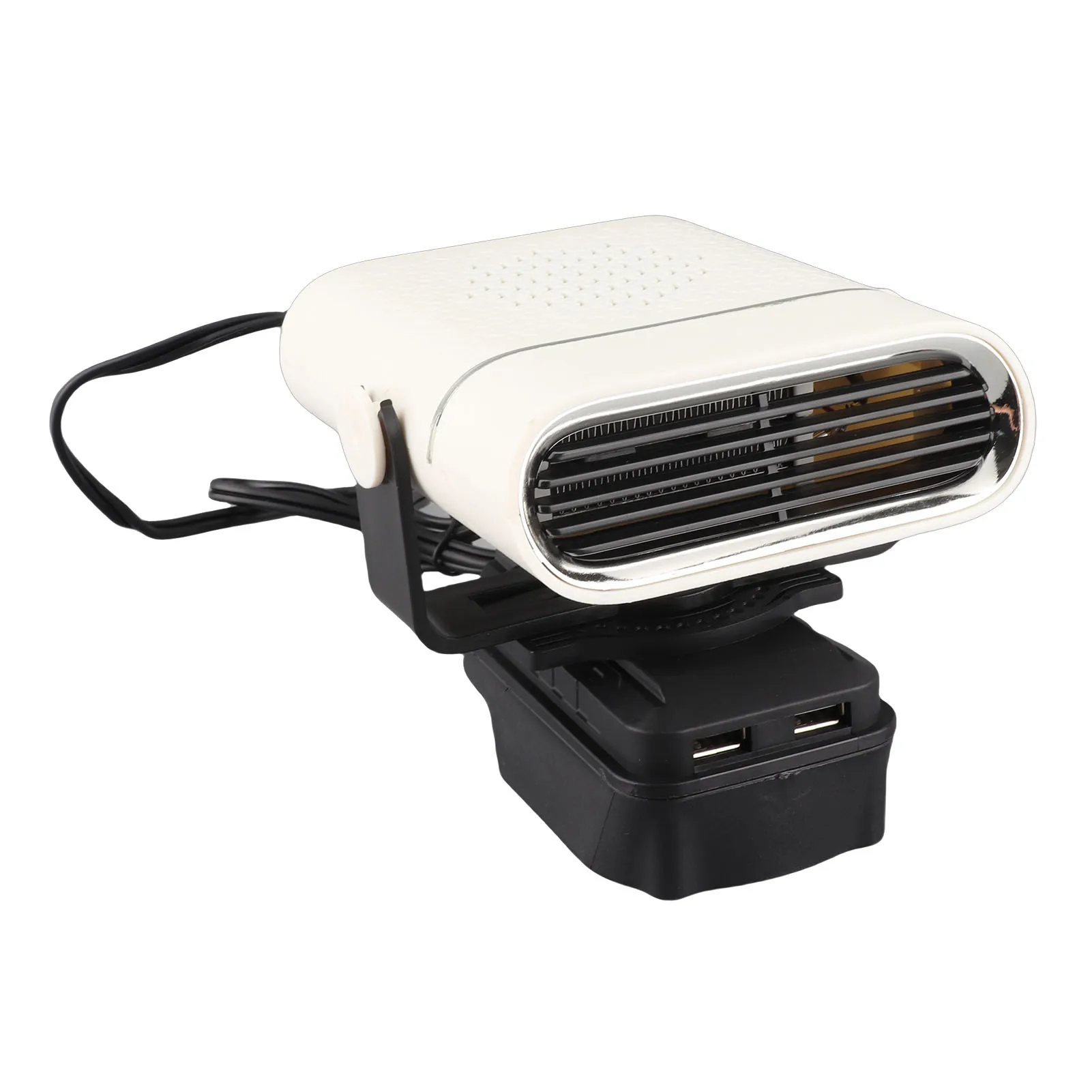 Small Space Heater Battery Powered 360 Degree Rotatable Adjustable 2 Gear Car Heater Defroster Defogger for Makita Battery
