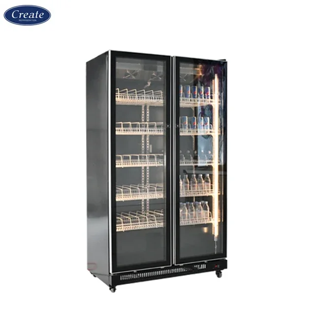 Refrigerated Display Cabinet Convenience Store Fresh-Keeping Beverage Cabinet Supermarket Vertical Freezer