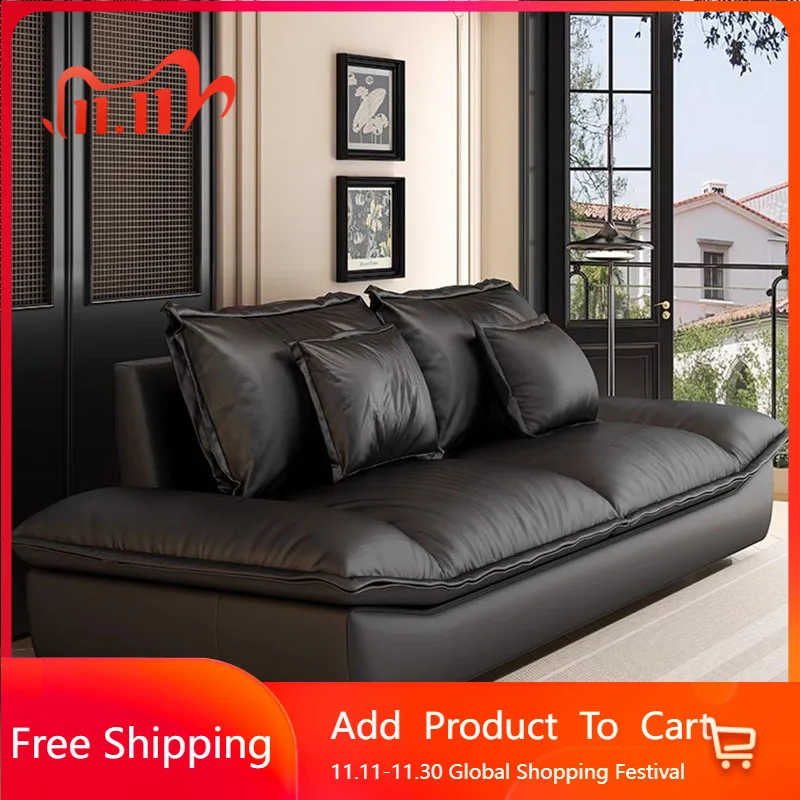 

Leather Modern Living Room Sofas Designer Bedroom Relaxing Outdoor Sofa Convertible Human Dog Bed Divano Chinese Style Furniture