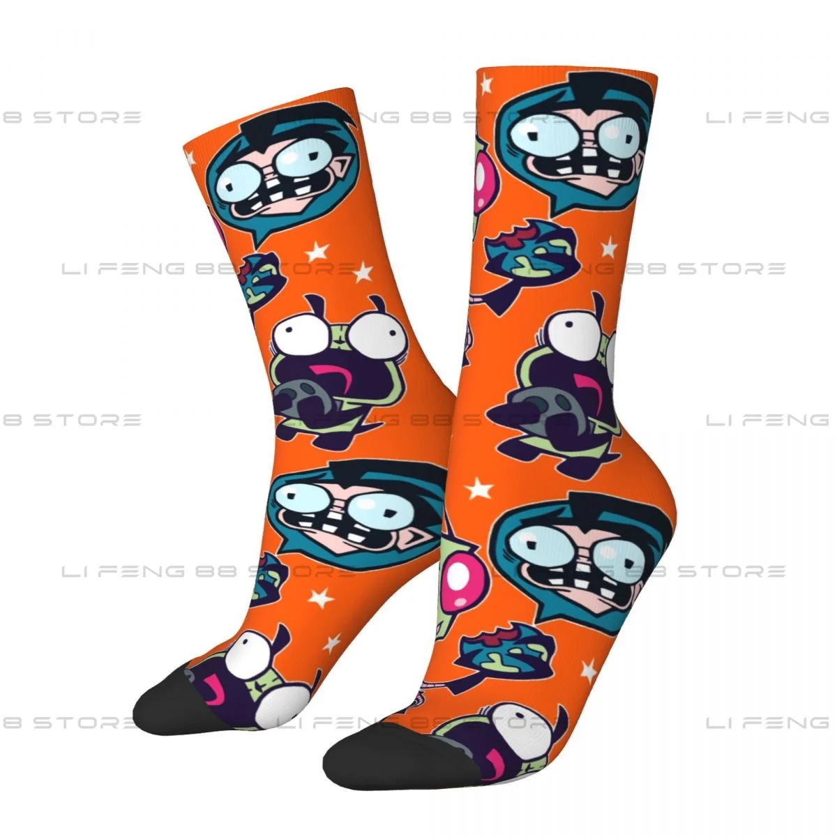 Spacey Invadies Invader ZIM Unisex Winter Socks Cycling Happy Socks Street Style Crazy Sock