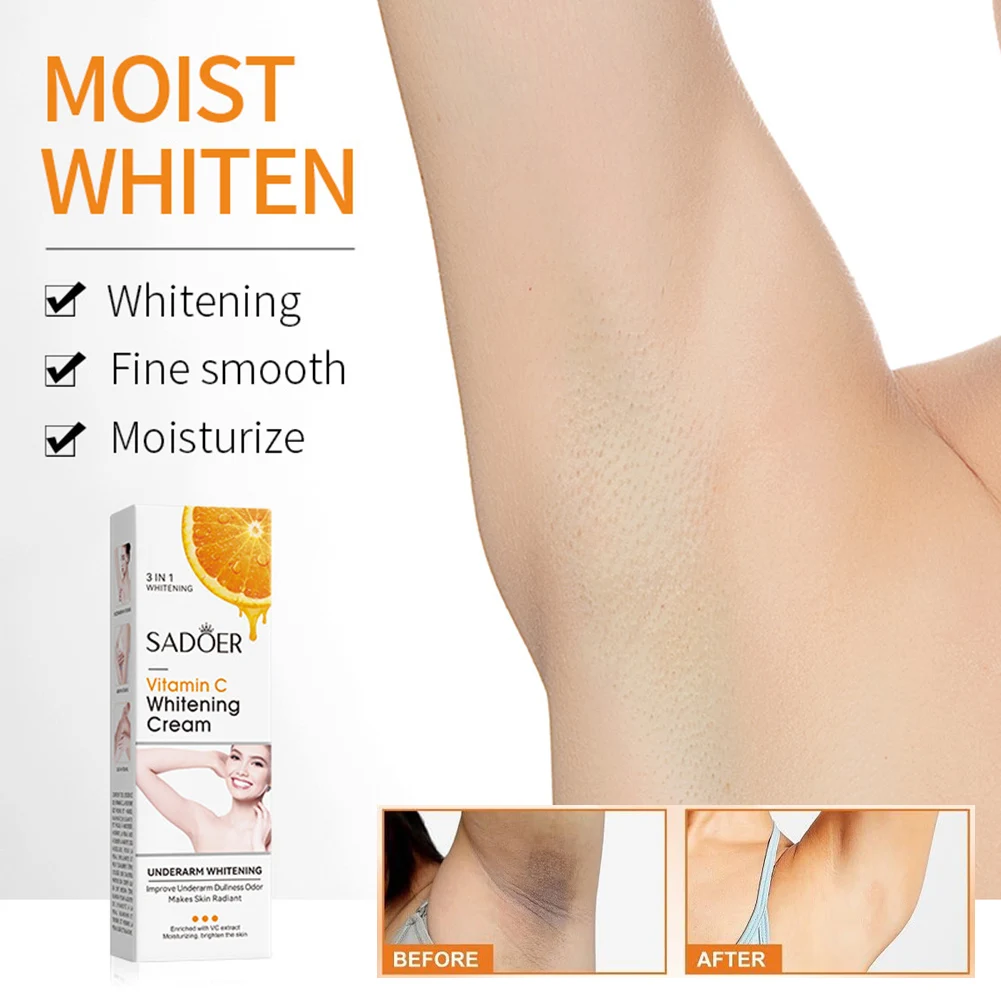 

50 г отбеливающий крем для подмышек для частной зоны, зоны бикини, витамины C, крем для ухода за кожей, увлажняющий крем для тела, принадлежности для ухода за кожей