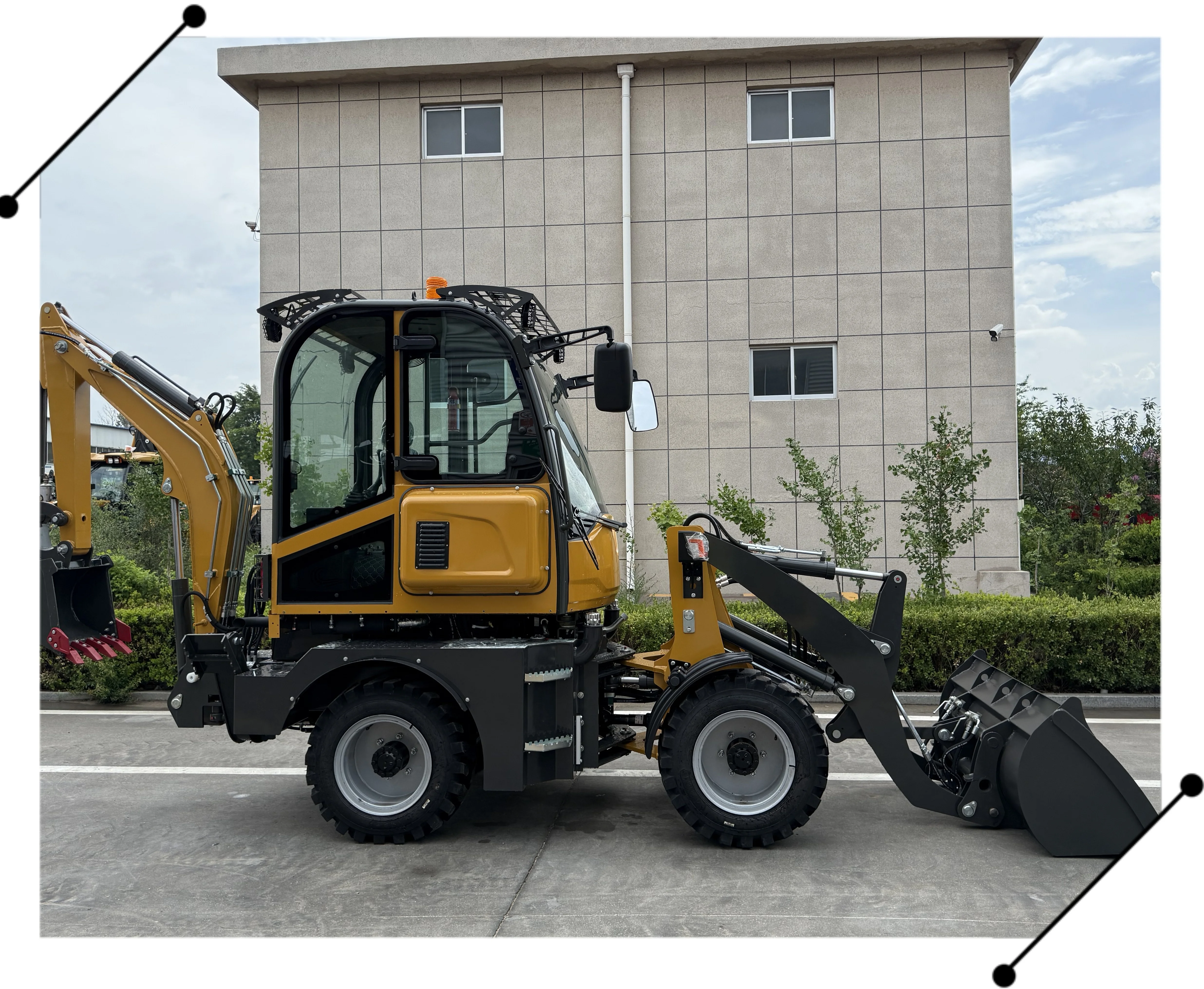 

High performance and low-priced backhoe loaders have high work efficiency and can be shipped globally