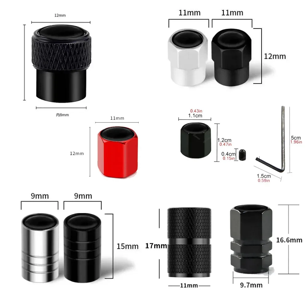 4Pcs Alloy Tire Valve Stem Caps Waterproof Dustproof Wheel Rim Cover For Fiat 500 500X Panda Punto Bravo Abarth Auto Parts