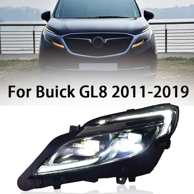 

Фонарь головного света для Buick GL8 2011-2019, фары головного света с функцией подключения и воспроизведения, с динамическим поворотным проектором, лампы головного света