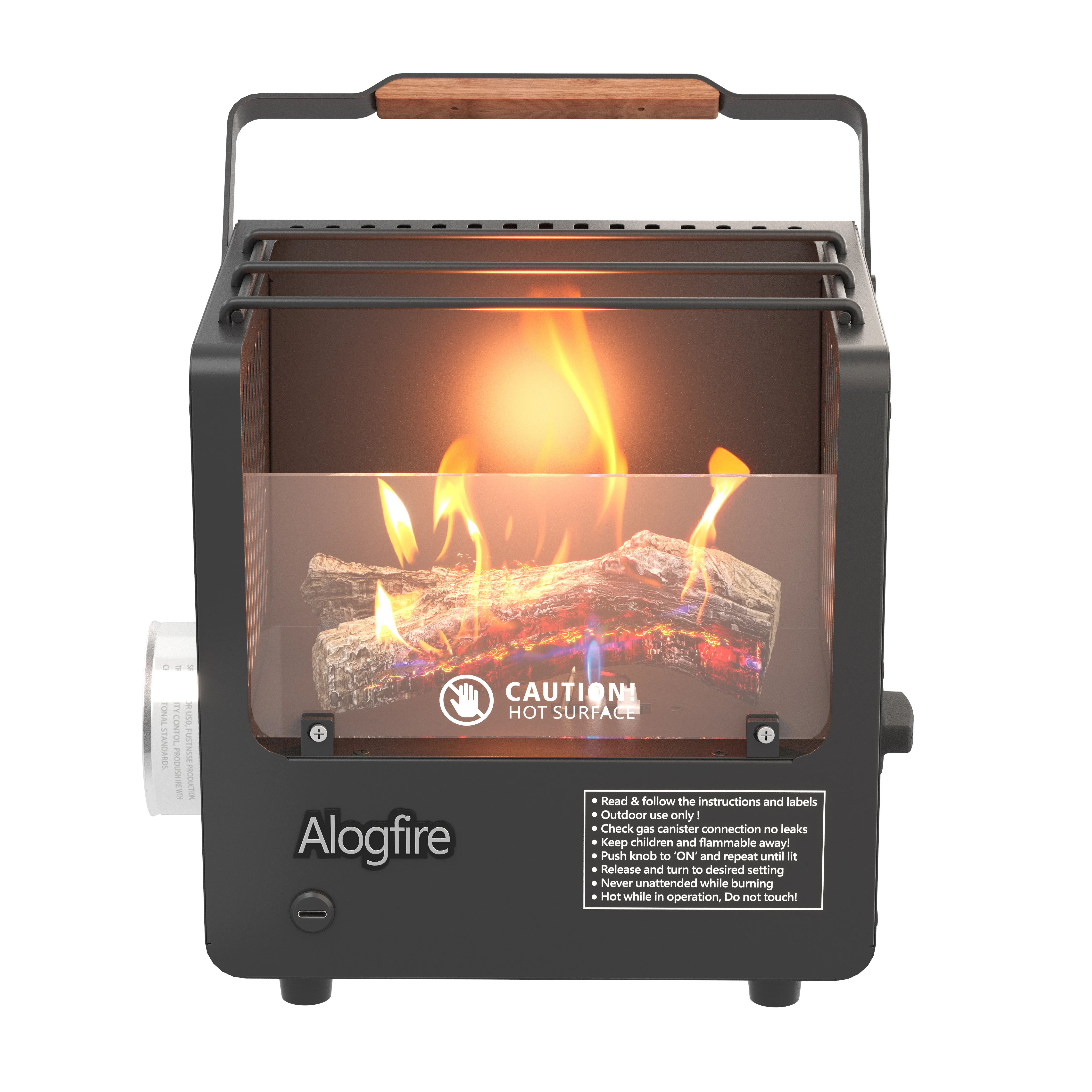 ALOGFIRE 3 in 1 Portable Heater, Stove and Fire pit/portable Gas Heater//Portable patios heater/ Outdoor Gas Fireplace