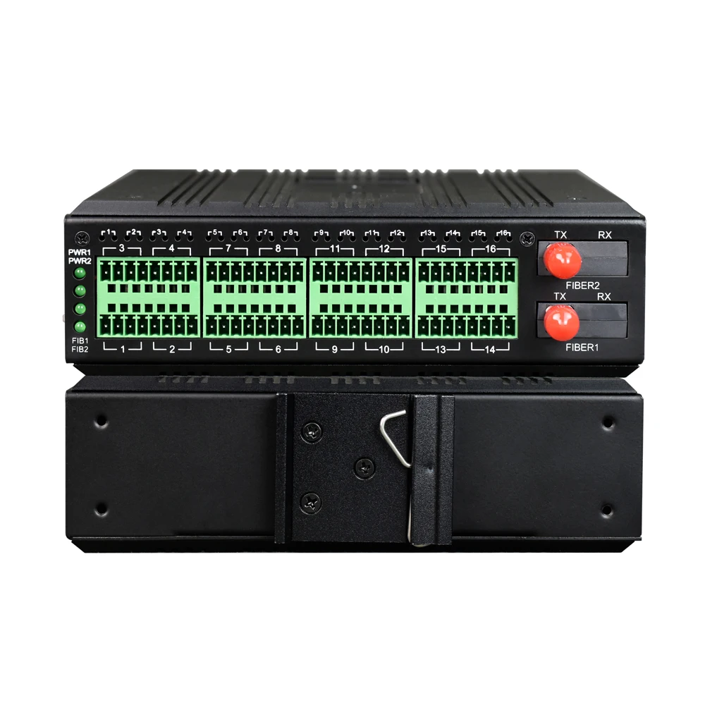 32 Channels Dry Contact Closure over Fiber Optic Converter