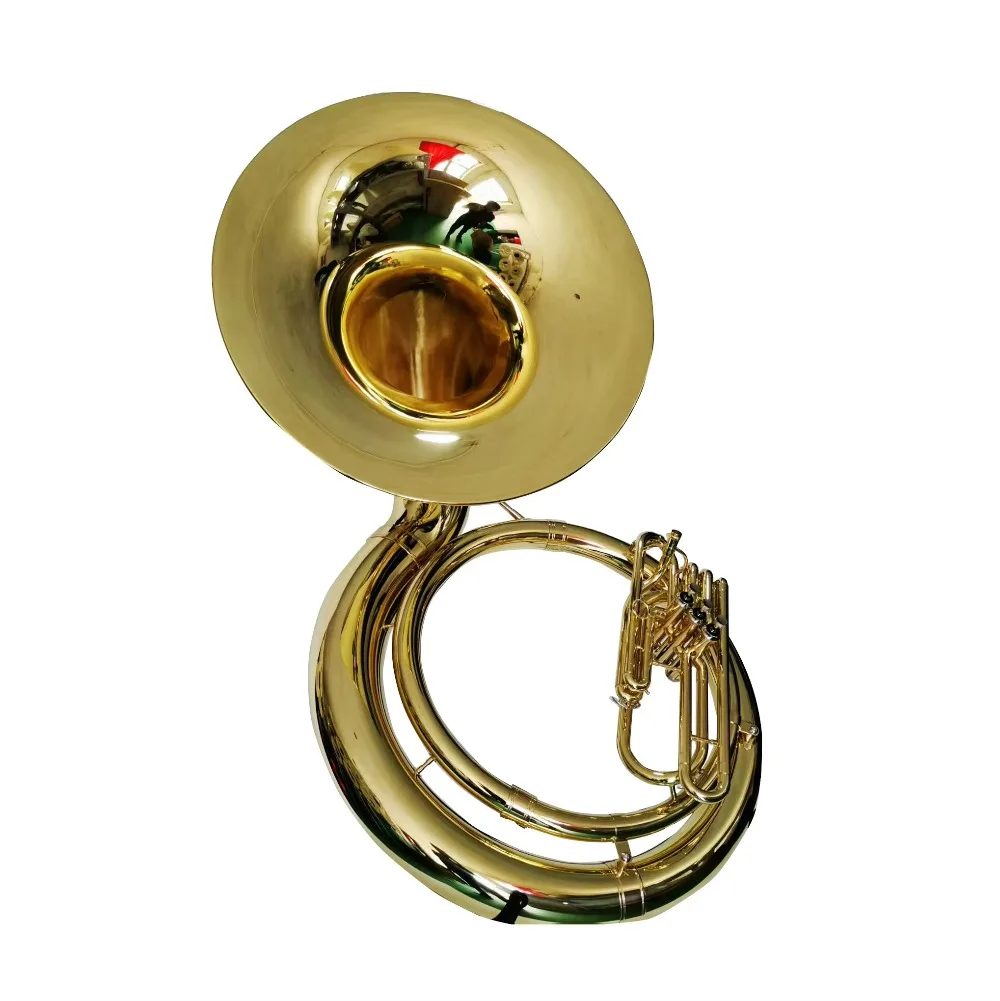 Trompeta Sousaphone JYSS7000 de laca dorada de alta calidad a precio de fábrica