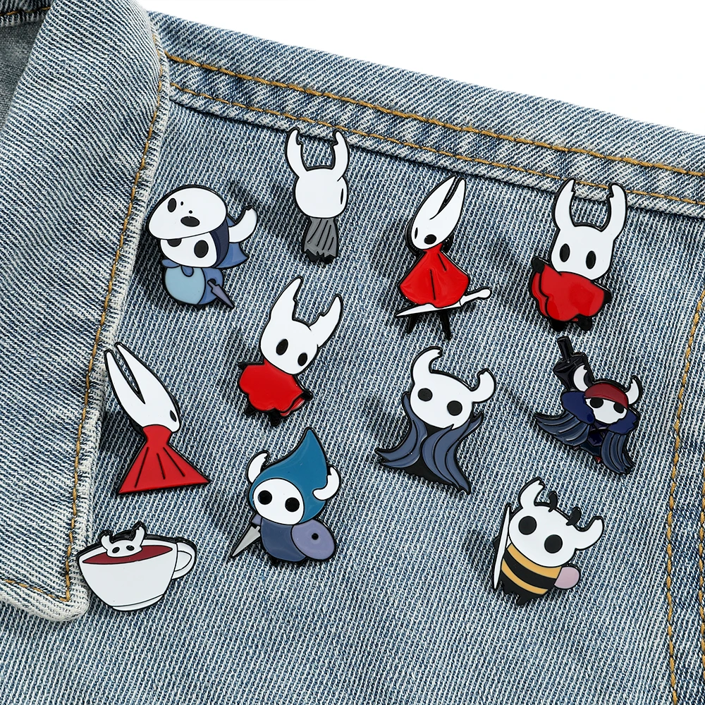 Game Hollow Knight Cute Enamel Pin Cartoon Metal Brooch Jewelry For Women Men Anime Badges on Clothes Accessories Gifts