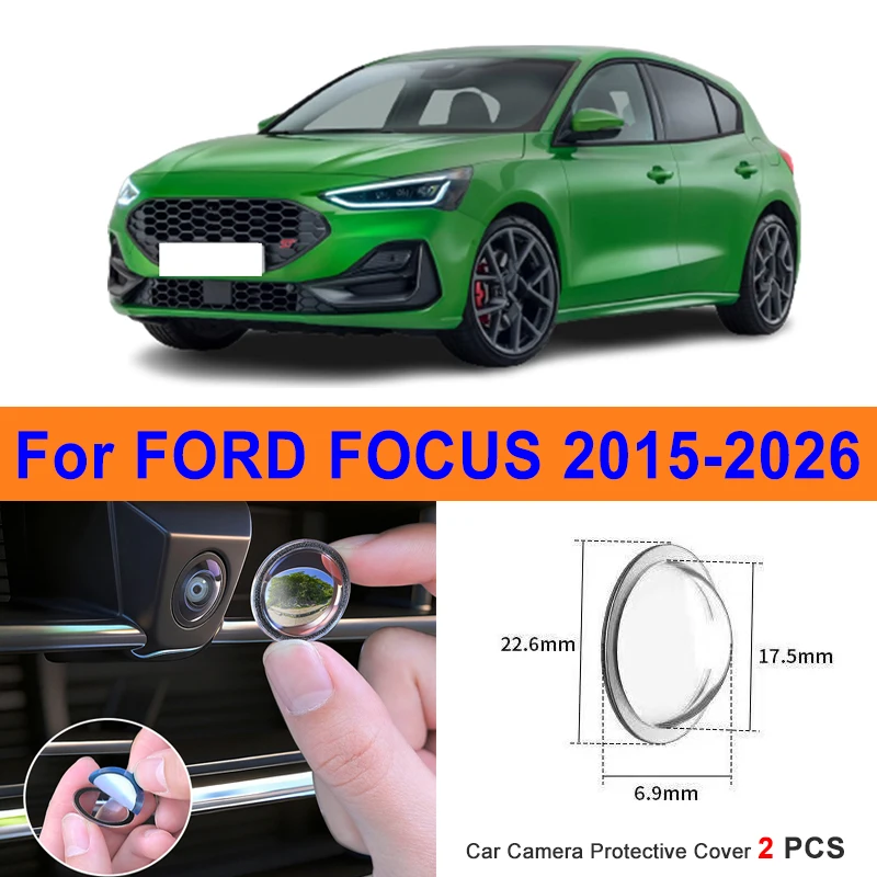 

360 Reverse Image Car Camera Cover Anti-Scratch PC Lens Protector Stickers For FORD FOCUS 2015-2026 2Pcs
