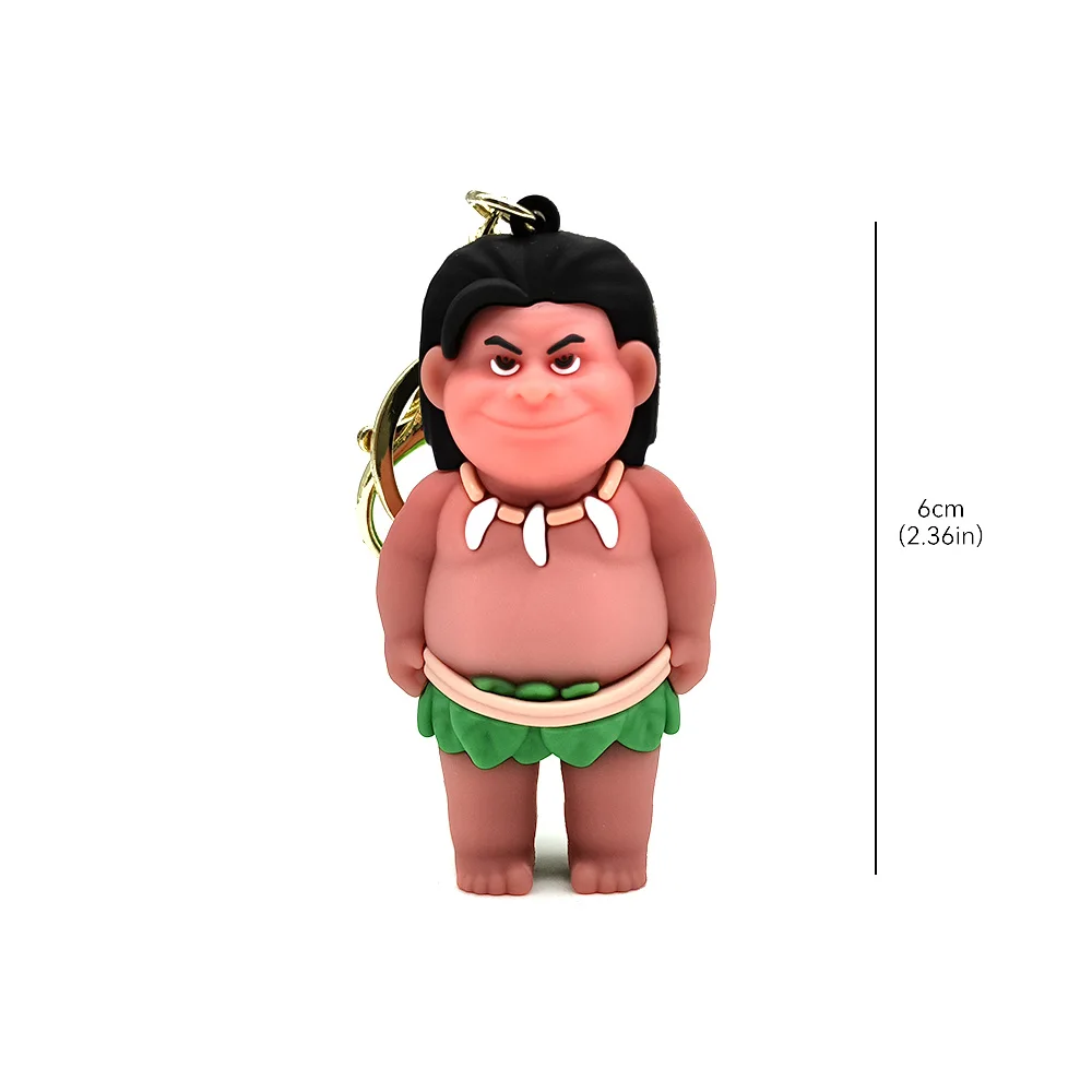 Moana Keychain Cute Silly Chicken Moana Maui Key Chain Men's And Women's Bag Pendant Wholesale Cartoon Keychains Car Charms Back