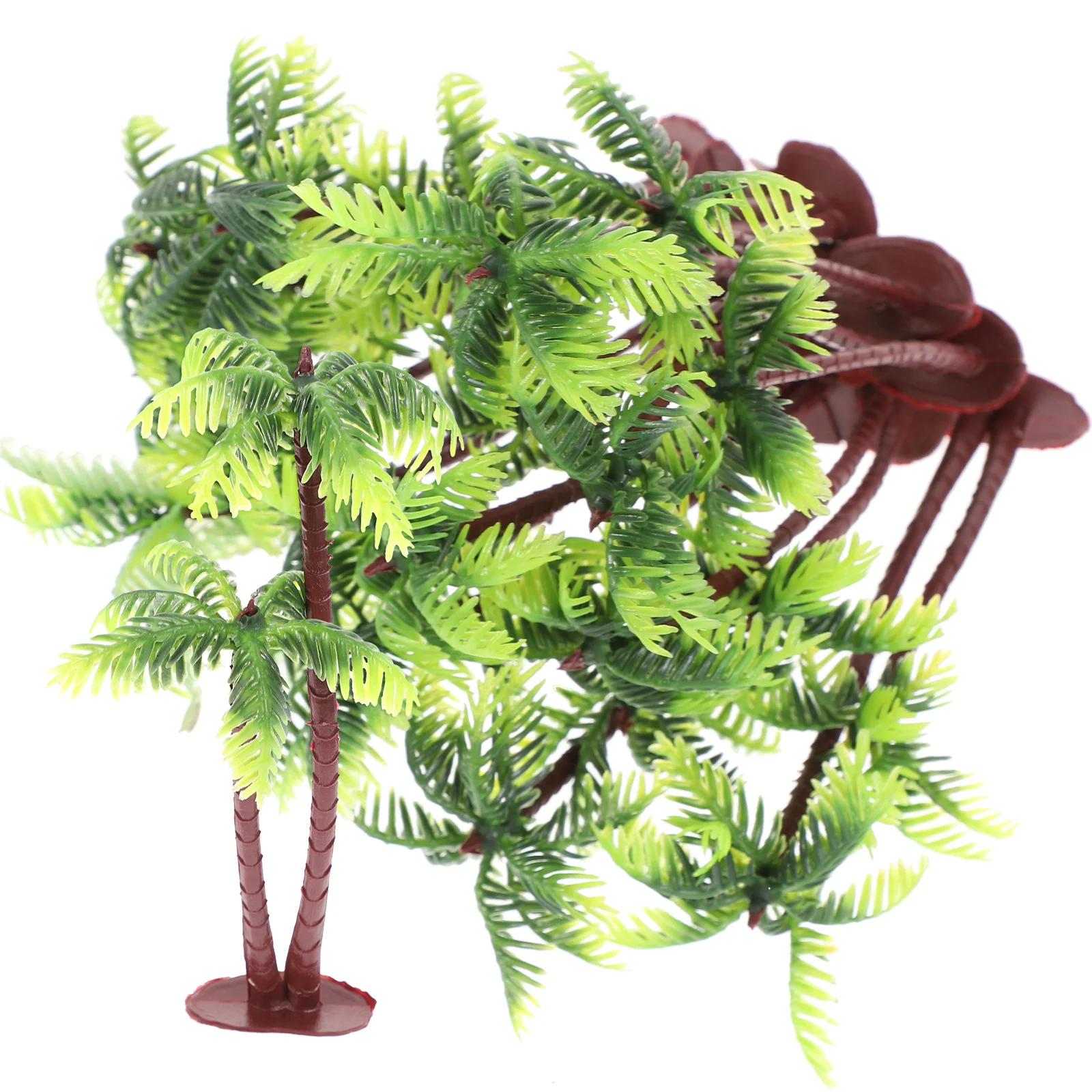 

24Pcs Simulation Coconut Tree Decor Mini Plastic Palm Tree Ornament Waterproof Realistic Shape for Miniature Garden DIY