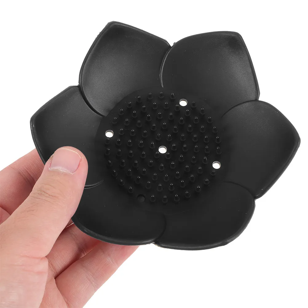 

2Pcs Silicone Soap Tray Design Self Draining Soap Dish for Shower Bathtub Countertop Organizer Sponge Earring Holder