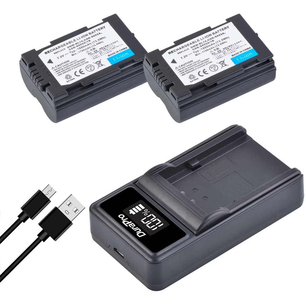 DuraPro CGR-S602 Battery CGR-S603 DMW-BL14 for Panasonic Lumix DMC-L1 DMC-LC40 DMC-LC5