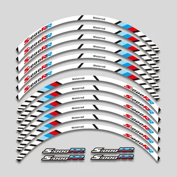 BMW için S1000RR S 1000RR Yansıtıcı Motosiklet Aksesuarları Tekerlek Etiket Hub Çıkartmaları Jant Şerit Bant