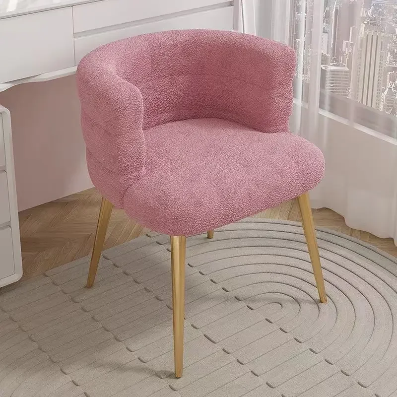 

Ottomans Makeup Chairs Nordic Light Luxury Leisure Backrest Dressing Stools Nail Chairs Living Room Furniture Ottomans Stools