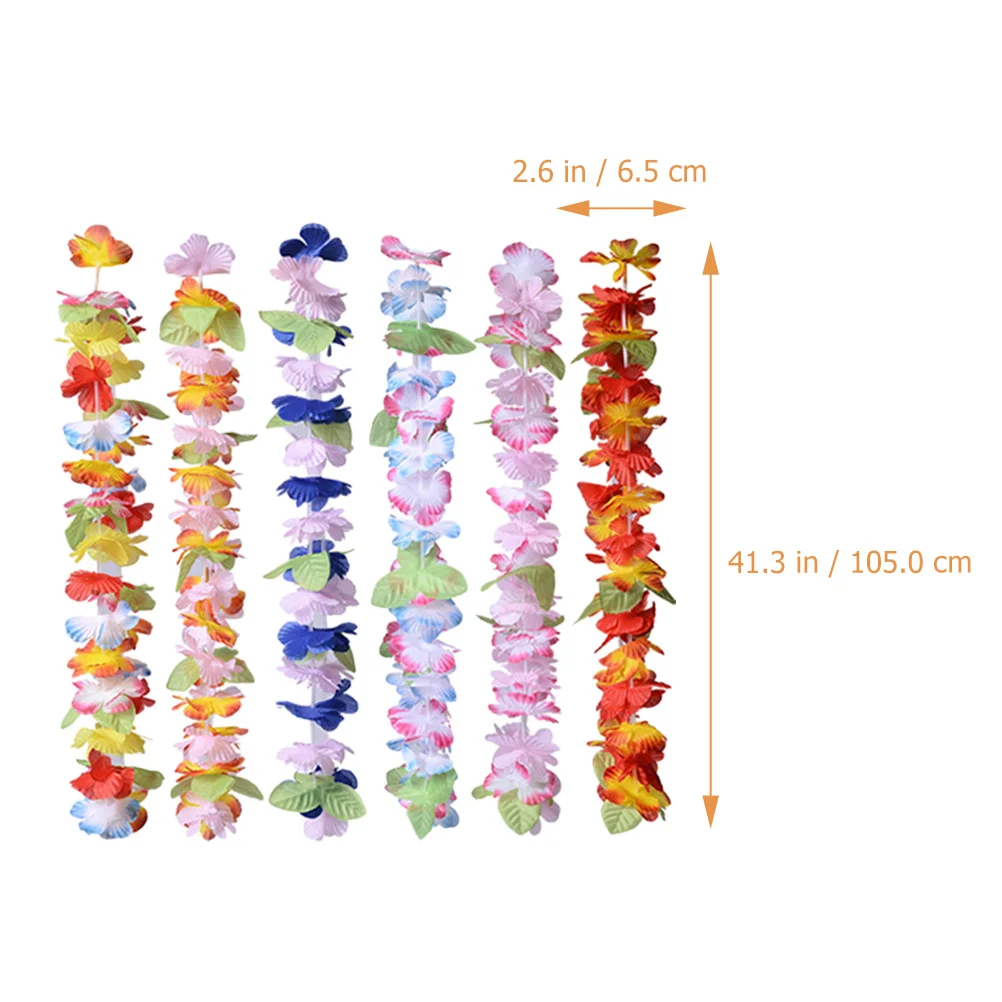 

12Pcs Elegant Floral Wreath Combination Hawaiian Leis Lightweight Luau Party Decorations for Adults Beach Wedding Garland